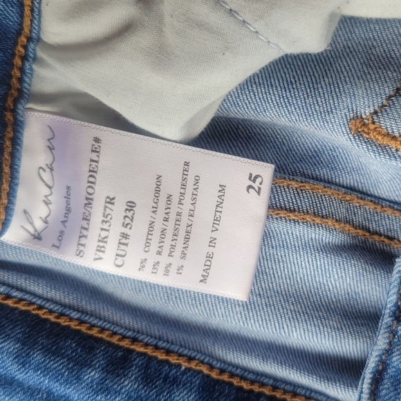Kancan Medium Wash Jeans with Distressed Look Size 25 - Picture 5 of 5